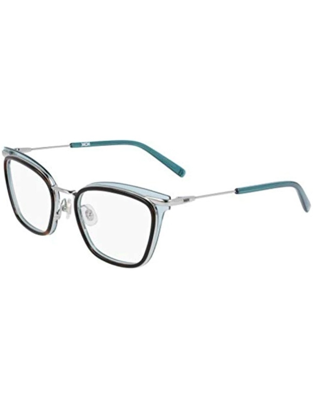 Authentic MCM MCM2146 Eyeglass Frames Black Silver 52-20-140 w/ Case